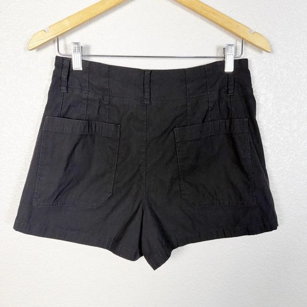 Anthropologie Maeve The Colette Linen Blend Shorts Womens Size 29 Black - Picture 6 of 14